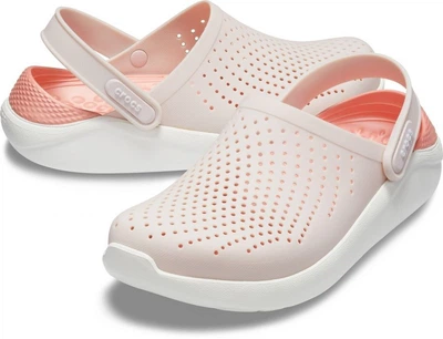 Жіночі крокси Crocs LiteRide Clog Powder/White (39-40, Сірі Пудра)