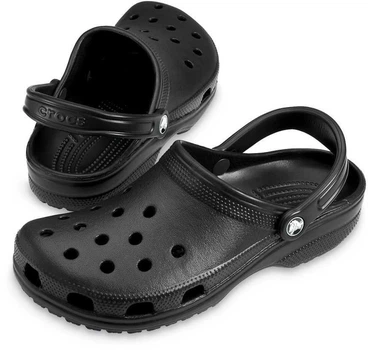Чоловічі крокси Crocs Classic Black Clog (43-44, чорний)