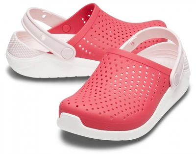 Дитячі крокси для дівчинки Crocs Kids LiteRide Clog Poppy White (29/30, червоний)