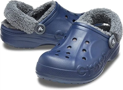 Чоловічі крокси Crocs Unisex Baya Lined Fuzz Strap Clog Navy (42-43, синій)