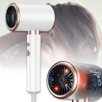Фен стайлер для волос Air Blower F37 2000 Вт, ионизация, 3 скорости, холодный воздух, белый