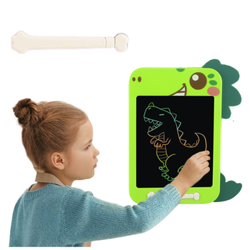 Tablet-znikopis magnetyczny do rysowania i pisania LEAN Toys Dinozaur zielony LCD Rysik (5905991057291)