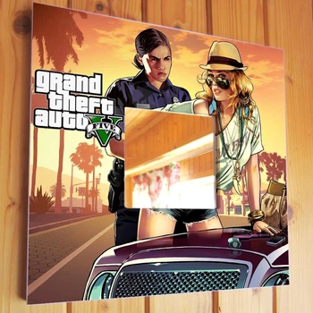 Декоративне дзеркало "Гра Grand Theft Auto V. GTA 5" подарунок для фанатів відео ігор, прикраса інтер'єру дитячої кімнати, спальні, ігрової