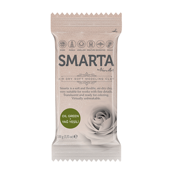 Пластика самозастигаюча, Зелена оливка, 100 г, Smarta 30000106 8682923974075