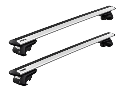 Серебристый алюминиевый багажник на рейлинги Mercedes GLB X247 2019 Thule Wingbar Evo