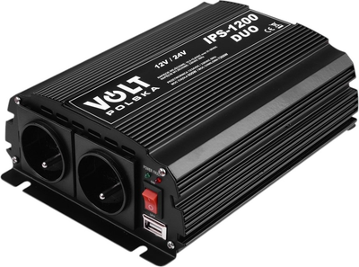 Перетворювач напруги Volt Polska IPS 1200 Duo 12-24/230V 600/1200W (3IPS912249)