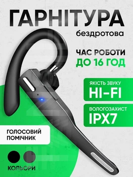 Гарнітура бездротова Bluetooth навушник з мікрофоном блютуз гарнітури для водія з шумозаглушенням універсальна портативна