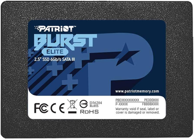 Диск SSD - сд накопичувач Patriot Burst Elite 120 GB 2.5" SATA 3.0 PBE120GS25SSDR