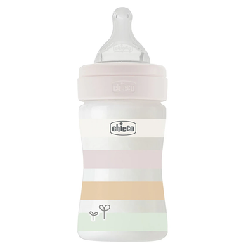 Пляшечка пластик Chicco Well-Being Colors, 150мл, соска силікон, 0м+ (Колір Рожевий)