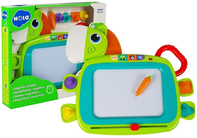 Магнітна дошка для малювання LEAN Toys Поні на батарейках, 4 відбитки, різнобарвне тло (5905323218451)