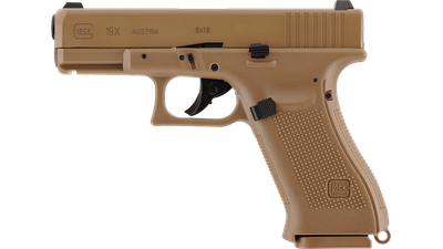 Пневматический пистолет Umarex Glock 19X TAN Blowback (с затворной задержкой) (кал. 4,5 мм)