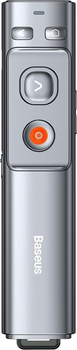 Prezenter Baseus Orange Dot WKCD000013 bezprzewodowy pilot ze wskaźnikiem laserowym do prezentacji Grey (25008479)
