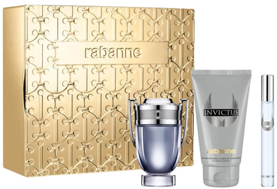 Zestaw męski Paco Rabanne Invictus Woda toaletowa 50 ml + woda toaletowa 10 ml + szampon 100 ml (3349668635207)