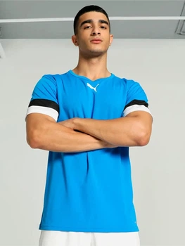 Футболка спортивна довга чоловіча Puma teamRISE Jersey 704932-02 S Синя (4063699216691)