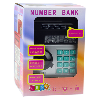 Bankomat sejf LEAN Toys Światła dźwięki kod PIN czarny (5905991060369)