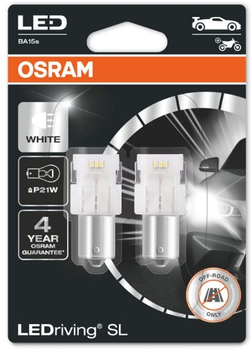Żarówki samochodowe OSRAM 12V P21W LED 1.4W 6000K BA15S LEDriving SL (7506 DWP-02B)