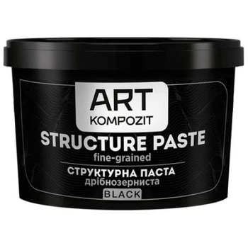 Паста структурна ART Kompozit дрібнозерниста ЧОРНА - 300 мл