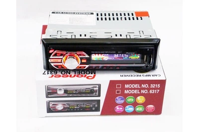 Автомагнитола 1DIN MP3 6317 RGB магнитола с Bluetooth и USB портом