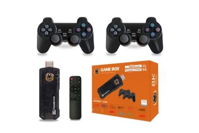 Игровая приставка GAME BOX X8 8K беспроводная 2.4G 2 джойстика оранжевая