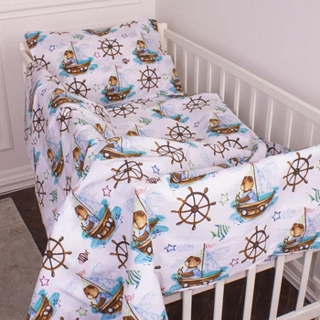 Комплект постельного белья MirSon Kids Time 20-0023 Sailor 110 x 140 см Бязь (2200007843350)