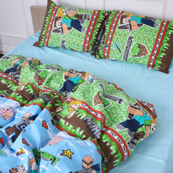 Комплект дитячої постільної білизни MirSon 110 x 140 см Kids Time 17-0571 -1 Minecraft War Бязь (2200008770488)