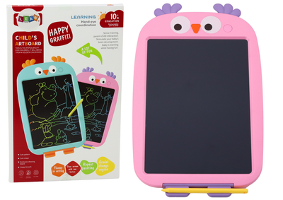 Планшет для малювання LEAN Toys Птах рожевий, Стилус (5905991003762)