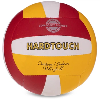 М'яч волейбольний HARD TOUCH VB-3133, жовто-червоний(PU, №5, 5 сл., зшитий вручну)