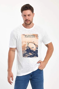 Футболка с принтом Trend Collection 109 Белый (BEYAZ) XL