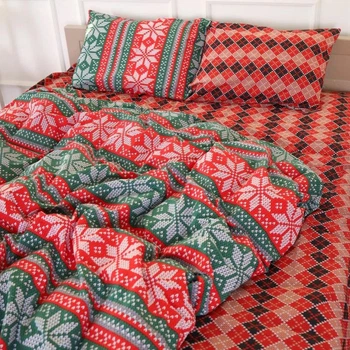 Комплект постельного белья MirSon Полуторный 143х210 см 17-0659 Christmas Бязь (2200009612657)
