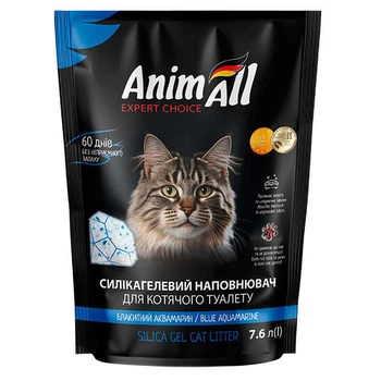 Наповнювач сілікагелевий Блакитний аквамарин для котячого туалету AnimAll Cat litter Blue Aquamarine 7,6 л (2000981045395)