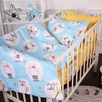 Комплект постельного белья MirSon Kids Time 110x140 см 20-0044 Cats and bunnies Бязь (2200009640995)