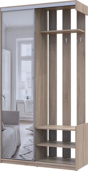 Передпокій Doros City One Door Дуб сонома 1 Дзеркало 110х45х210 см (44900083)