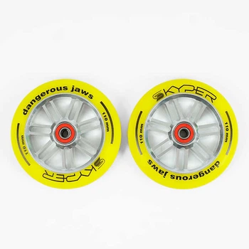 Колесо для трюкового самокату X-Toys WL-0082/110 «Skyper» (Ø110 мм, PU, ​​підшипник ABEC-7, жовтий, ЦІНА ЗА 2 ШТУКИ В УПАКОВЦІ)