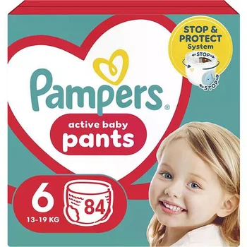 Подгузники-трусики Pampers Active Baby Pants размер 6 (13-19 кг), 84 шт