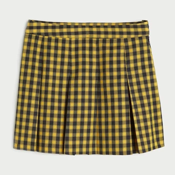 Юбка H&M 42 желто черная клетка 19051031611