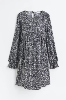 Платье для беременных H&M XXL темно синий, белый цветы 19051115875