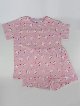 Пижама (футболка, шорты) H&M 134 140см розовый единороги 8011127561