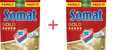Упаковка таблеток для посудомийної машини Somat Gold Голд 120 шт + 120 шт (9000101808803/9000101808803)