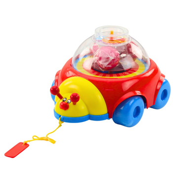 Іграшка-каталка LEAN Toys з м'ячиками та годинником кольорова 24762 (5905991058120)