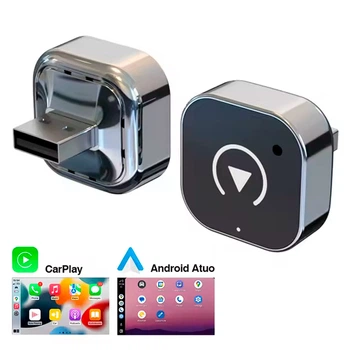 Беспроводной Адаптер Carplay Smart для Apple CarPlay и Android Auto USB 5G WiFi Bluetooth Серый