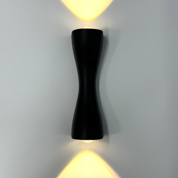 Светильник настенный светодиодный Luminaria SAVIO 6W 2L 3000K 160x60x50 BLACK 220V IP54 (6951427265104)