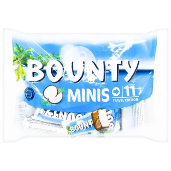 Конфеты Bounty minis Баунти мини с кокосом 11 шт 333 г