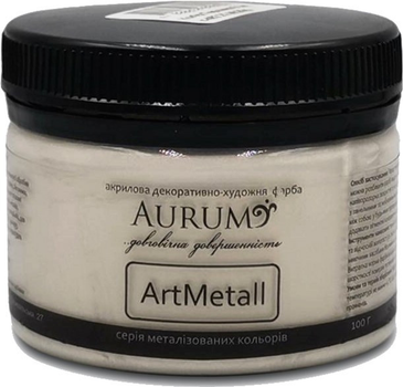 Декоративная краска Серебро 100 мл "Aurum"