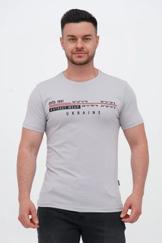 Футболка с принтом Trend Collection 39164 светло-серый (BOYAMA GRI) 3XL