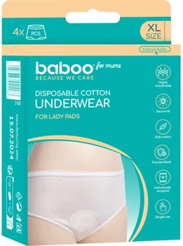Стерильні післяпологові трусики Baboo Розмір XL 4 шт (5057778021206)