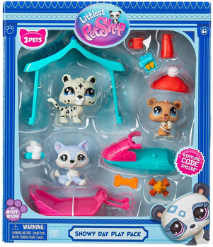 Zestaw figurek Littlest Pet Shop Snow Day 3 szt LPS00534 (885561005349)
