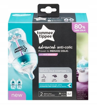 Zestaw butelek Tommee Tippee Advanced antykolkowych 260 ml 2 szt (5010415225252)