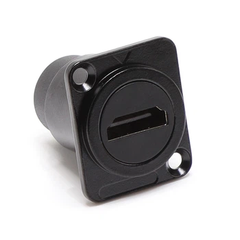 Роз'єм HDMI на корпус - B1009Z-BLK / D-тип / IP62 / прямий / чорний