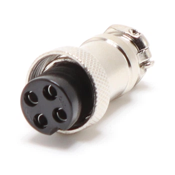 Авиационный разъем GX16-4-F на провод мама / GX 16 4 pin female aviation plug