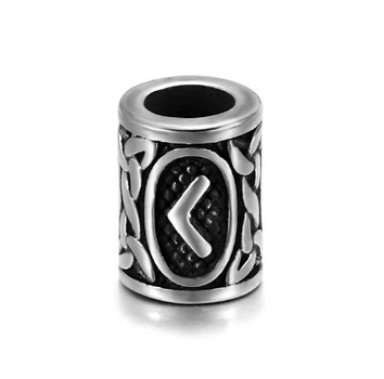Бусина с руной Викингов для дредов, бороды и волос 8*13*5 мм Viking 1 шт/Q-Kaunaz